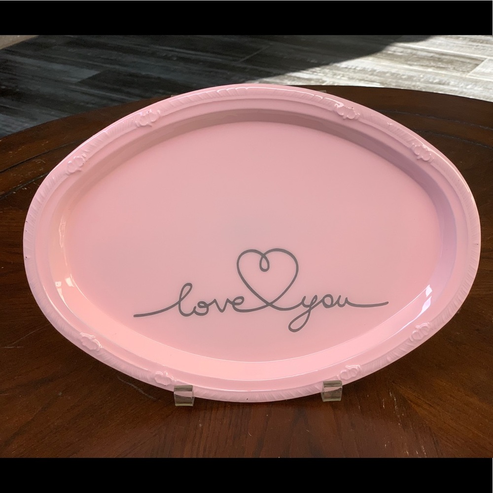 Metal Vanity Tray 420 Art Rolling Ribbon Love You